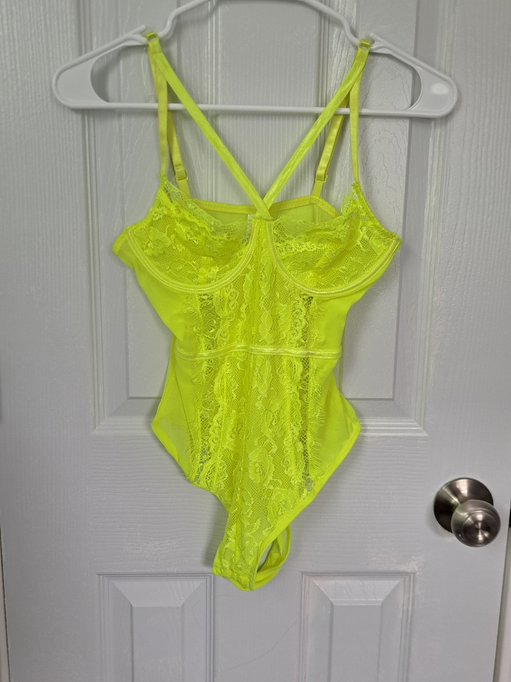 Neon Yellow Lace Bodysuit